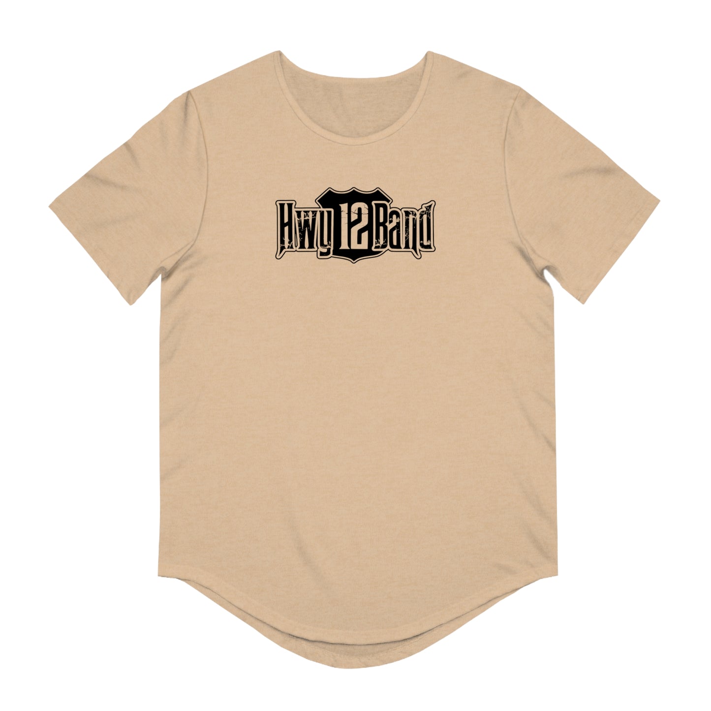 Hwy 12 Band Curved Hem Tee - Desert