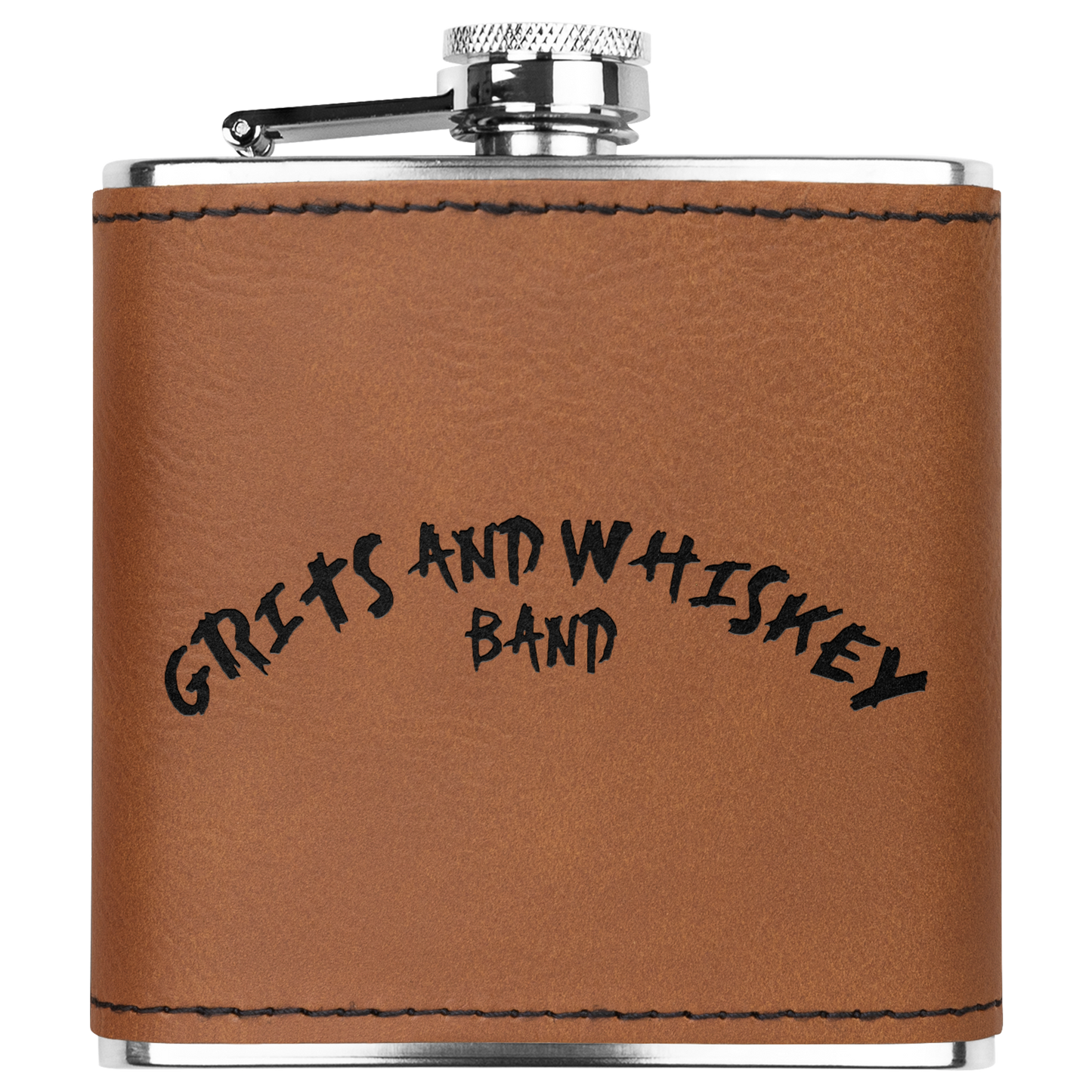 Grits_and_Whiskey_Band_Flask_Lt_Brown_Main_Mockup.png