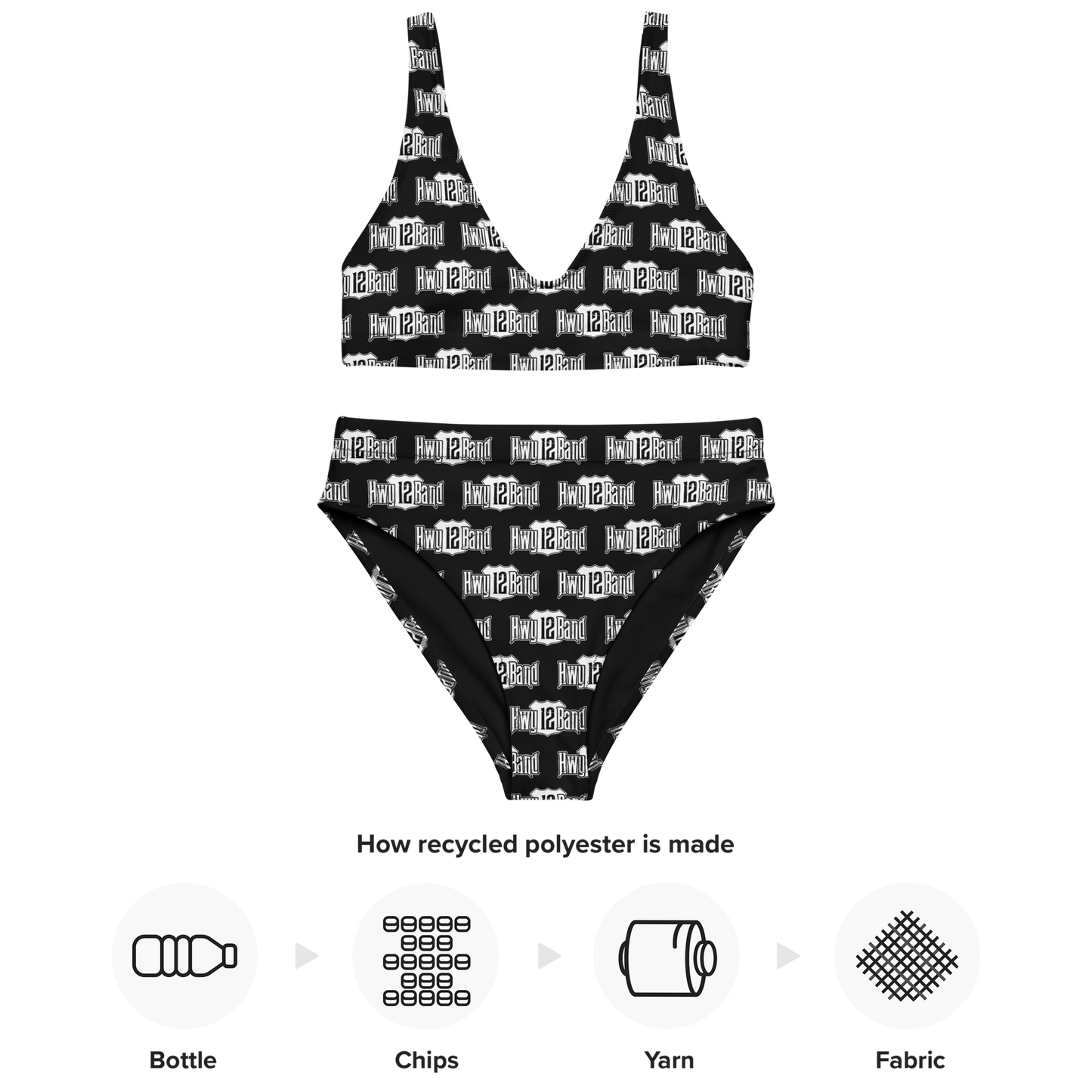 Hwy 12 Band High-Wasted Bikini