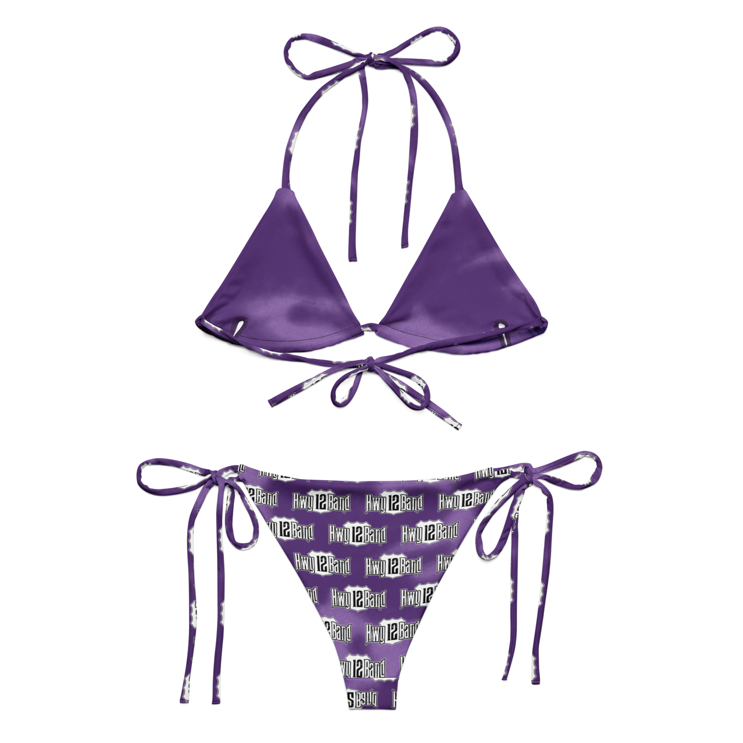 Hwy 12 Band Purple String bikini