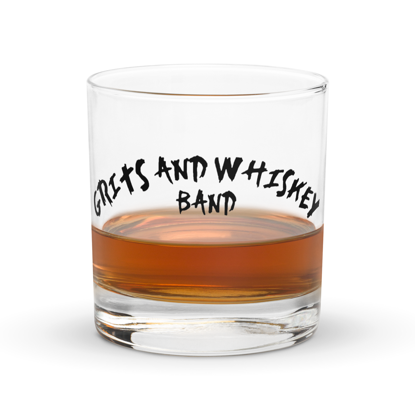 Grits and Whiskey Band Rocks Glass