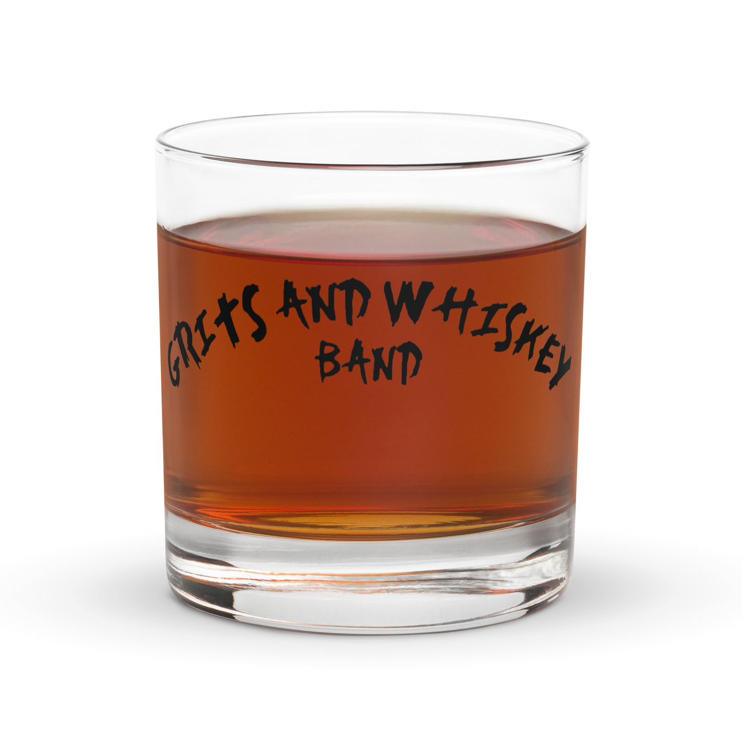 Grits and Whiskey Band Rocks Glass