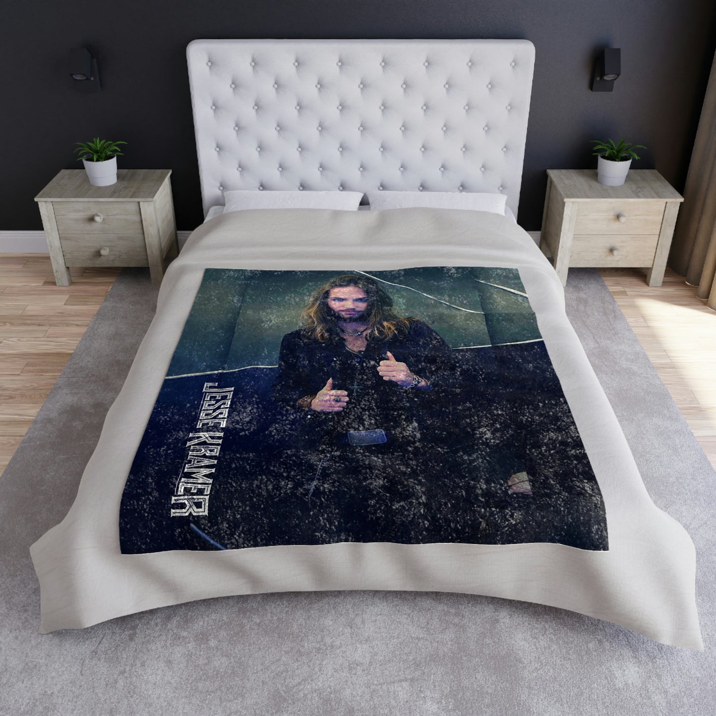 Jesse Kramer Angles Crushed Velvet Blanket