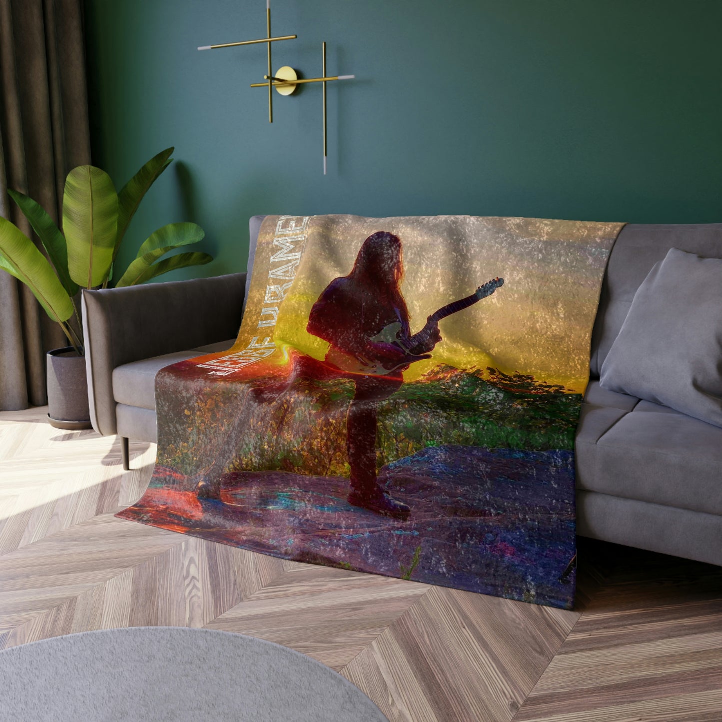 Jesse Kramer Sunset Crushed Velvet Blanket