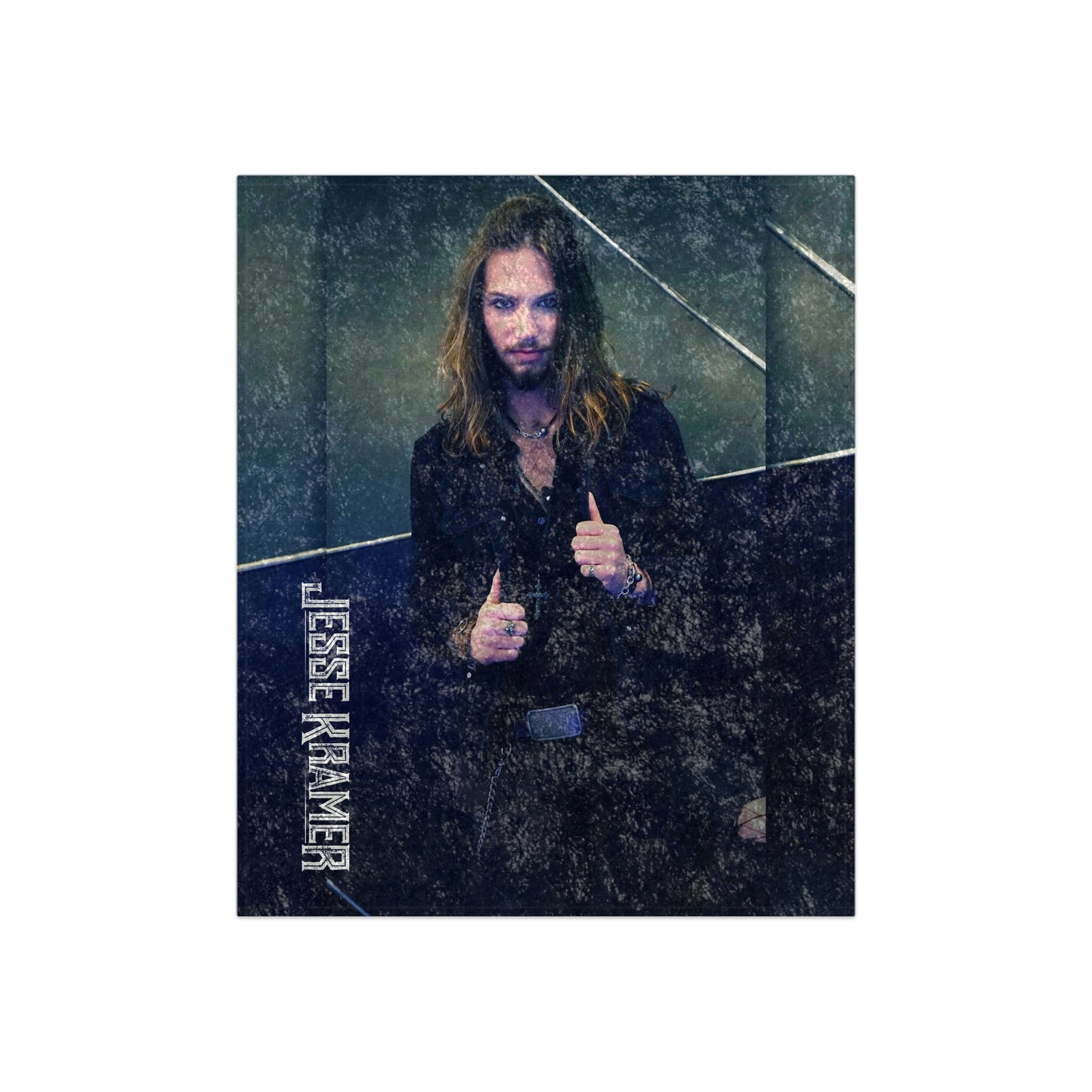 Jesse Kramer Angles Crushed Velvet Blanket