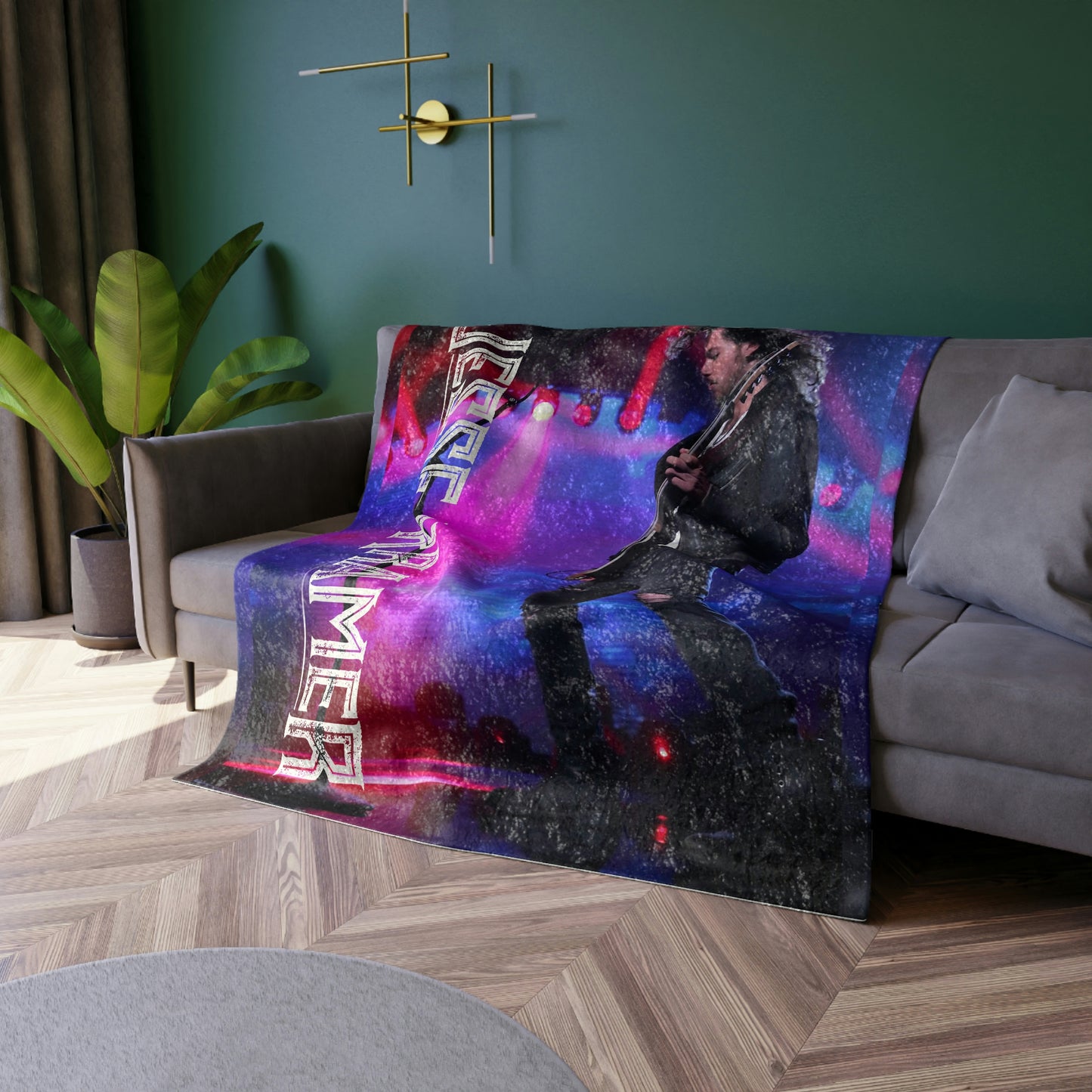 Jesse Kramer Stage Lights Crushed Velvet Blanket